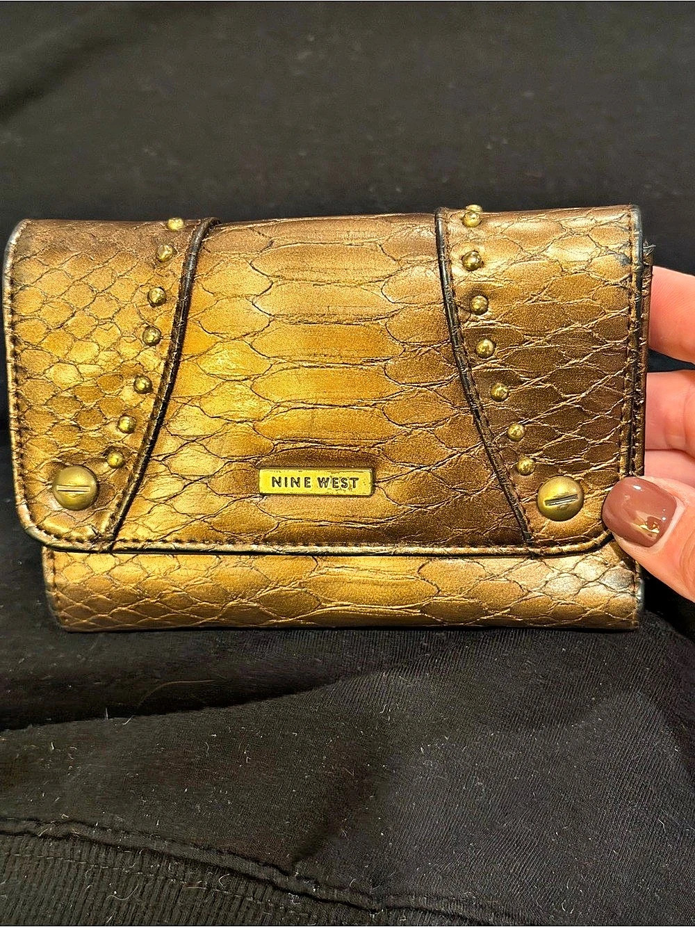 Nine West Gold Textured Wallet